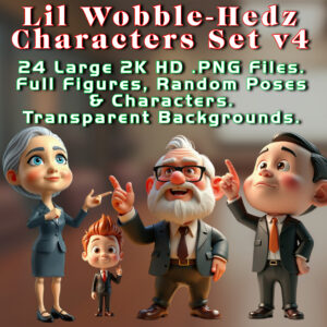 Lil Wobble Hedz Characters Set 4